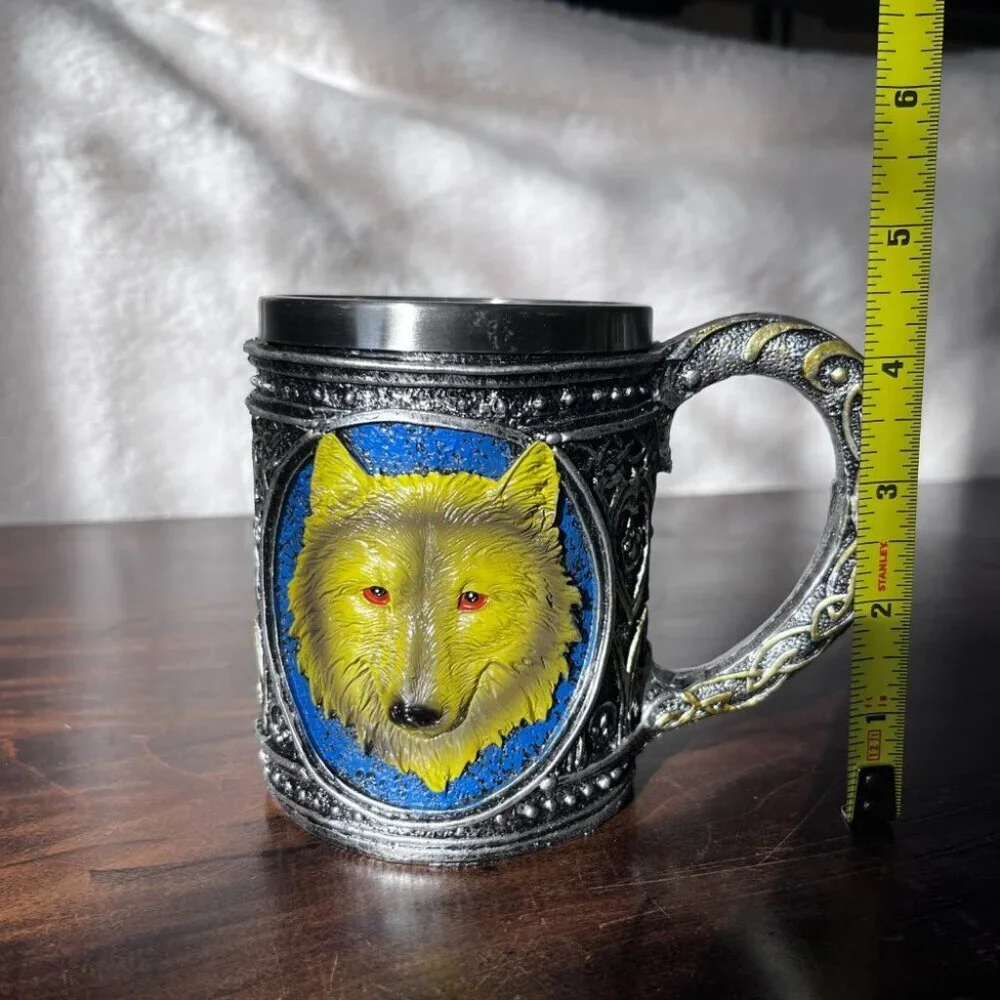 Mug Wolf Coffee Goblet Resin Cup